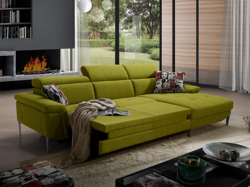 vegas divano chaise longue verde