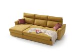 adrian divano con letto delfino e chaise longue giallo