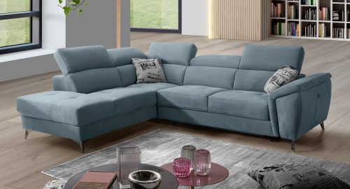 Baltimora Divano angolare azzurro