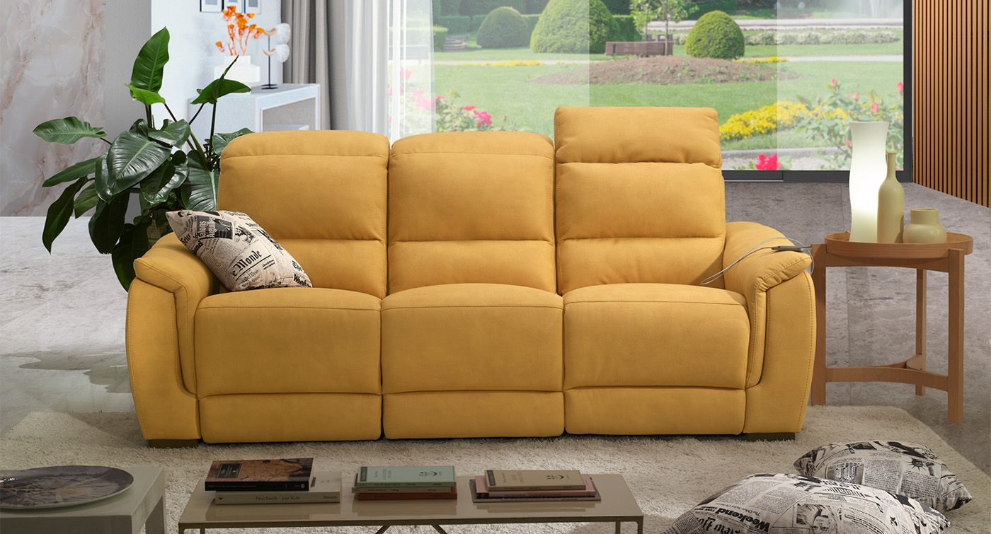 charme divano relax giallo