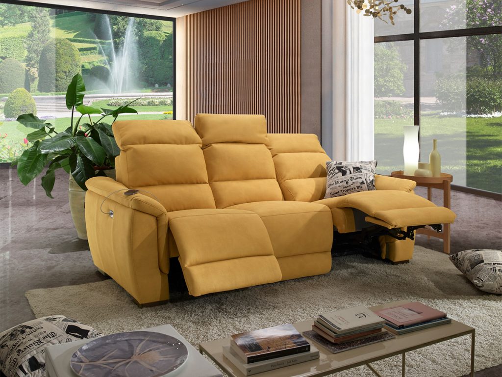 charme divano relax giallo