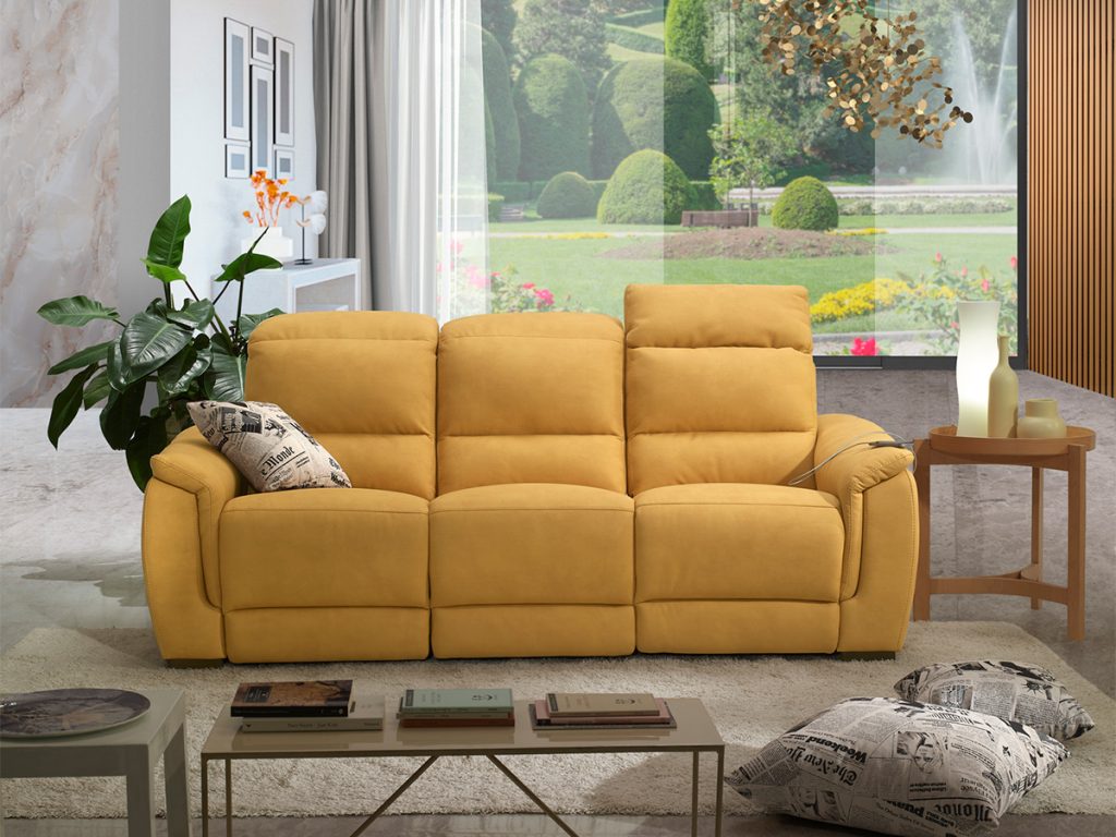 charme divano relax giallo