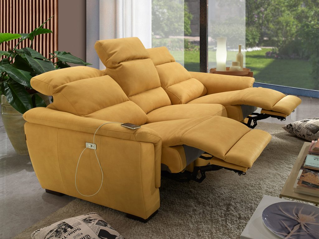 charme divano relax giallo