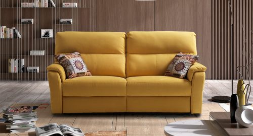 dallas divano lineare relax giallo
