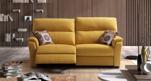 dallas divano lineare relax giallo