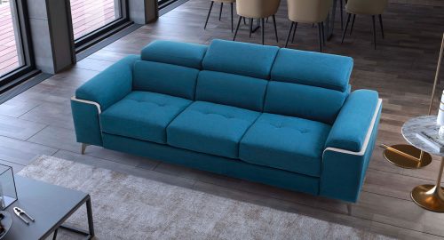 Eden Divano lineare colore blu