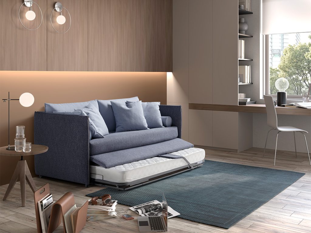 eolo divano letto azzurro