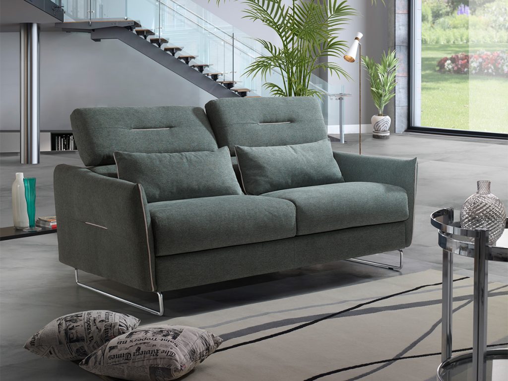 ginger divano letto lineare verde
