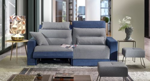 hawaii divano lineare blu grigio