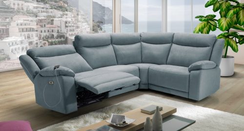 kant divano angolare relax azzurro