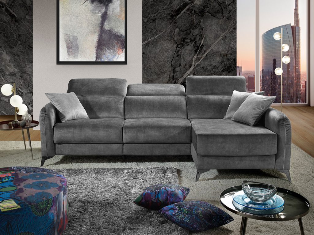 Bounganville Divano lineare relax grigio scuro