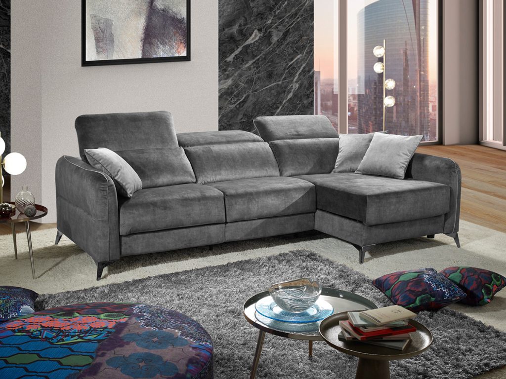 Bounganville Divano lineare relax grigio scuro