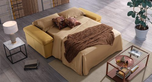 lisbona divano letto giallo