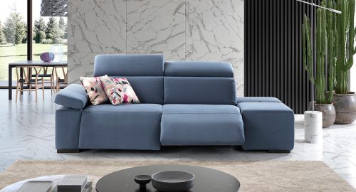 lisbona divano lineare relax azzurro