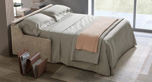 maretta divano letto lineare bianco