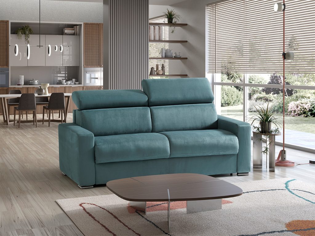 Maretta divano letto lineare blu