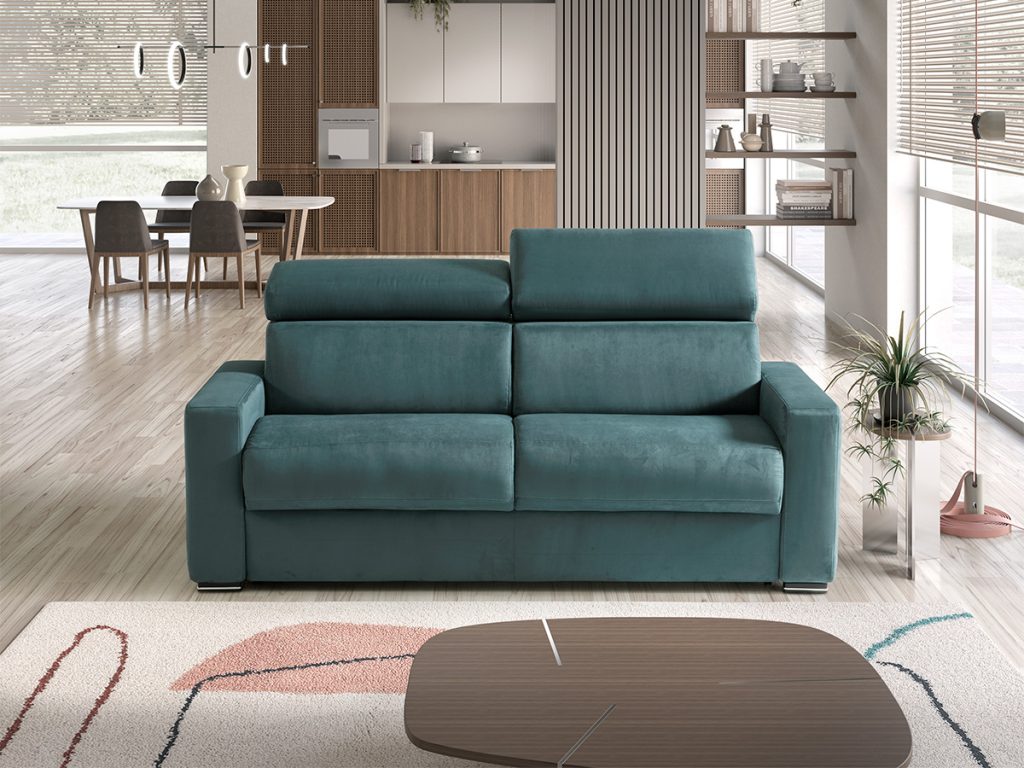 Maretta divano letto lineare blu