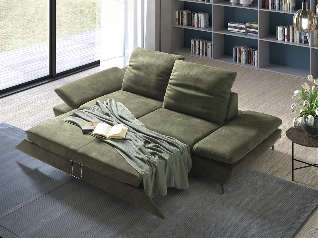 megan divano lineare verde
