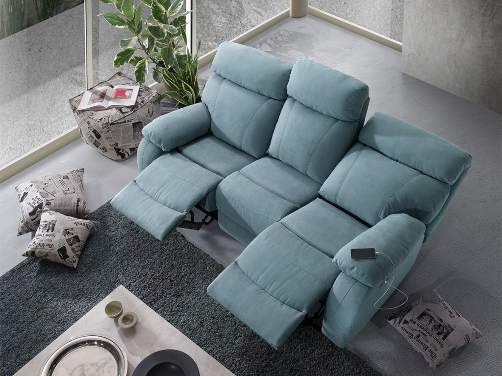 siesta divano lineare relax azzurro