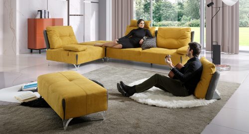 Sparviero Divano angolare giallo
