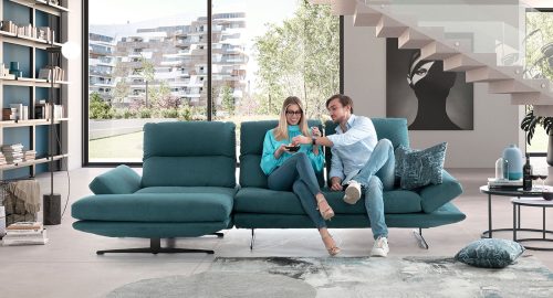 wellington divano angolare blu