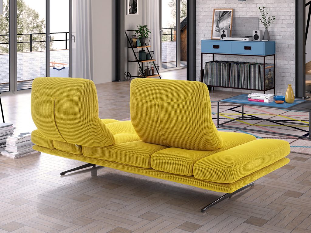 wellington divano lineare giallo