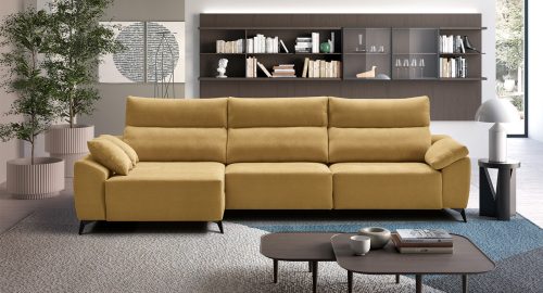bali divano angolare con chaise longue giallo
