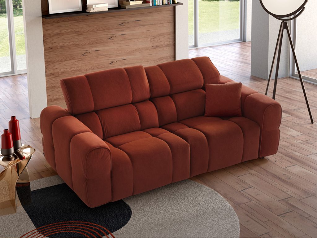 divano bubble lineare relax rosso