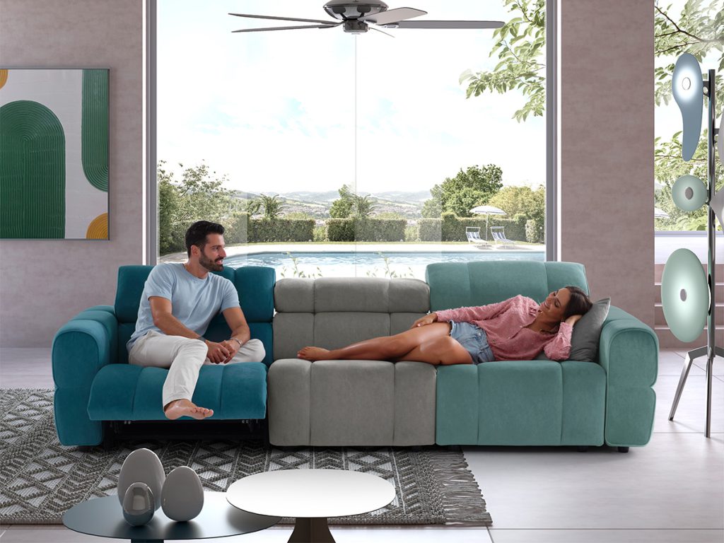 Divano Bubble relax elettrico multicolor