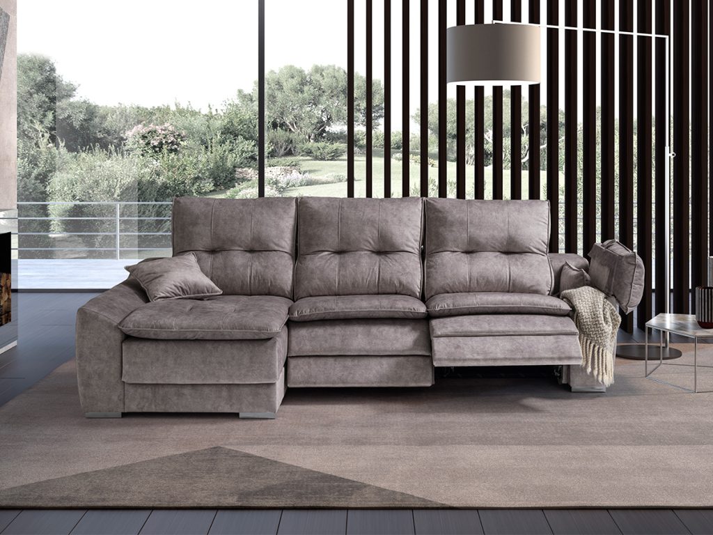 venus divano relax chaise longue grigio chiaro