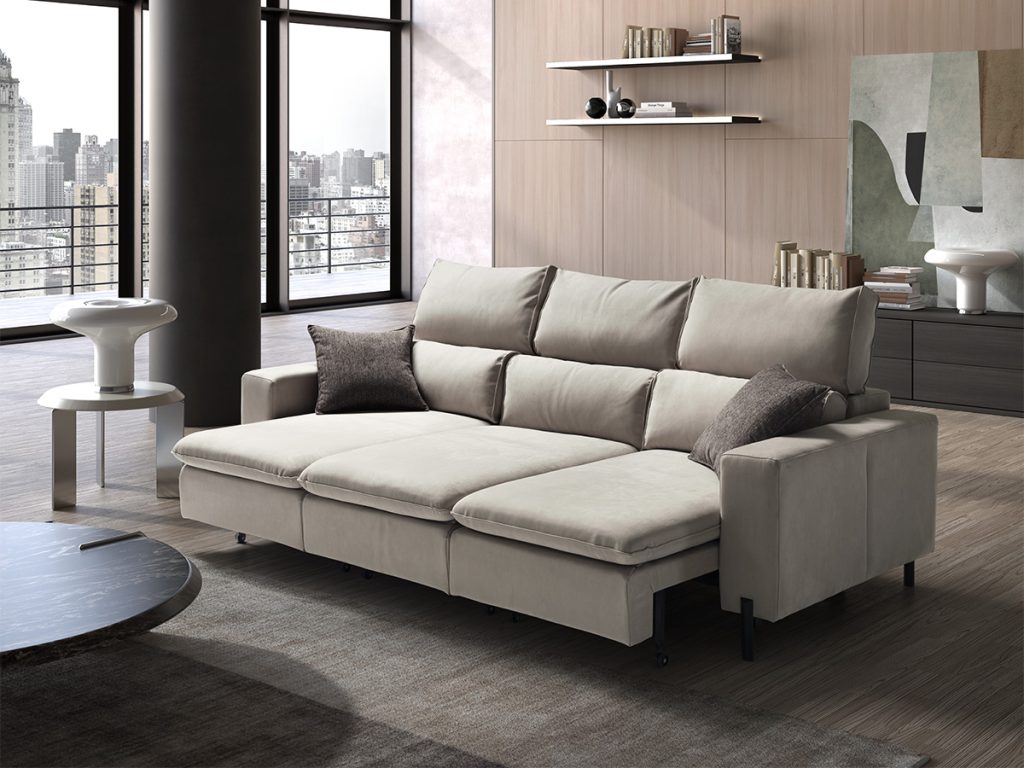 macao divano chaise longue grigio chiaro