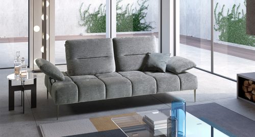 chanelle divano lineare grigio