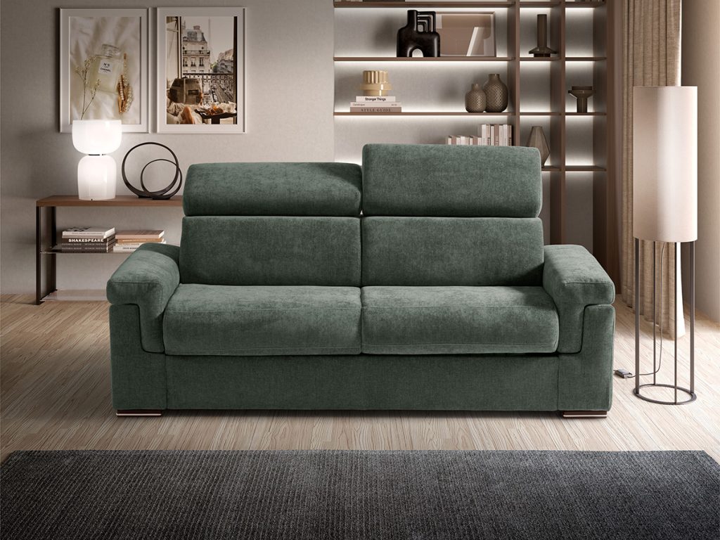 maretta divano letto lineare verde