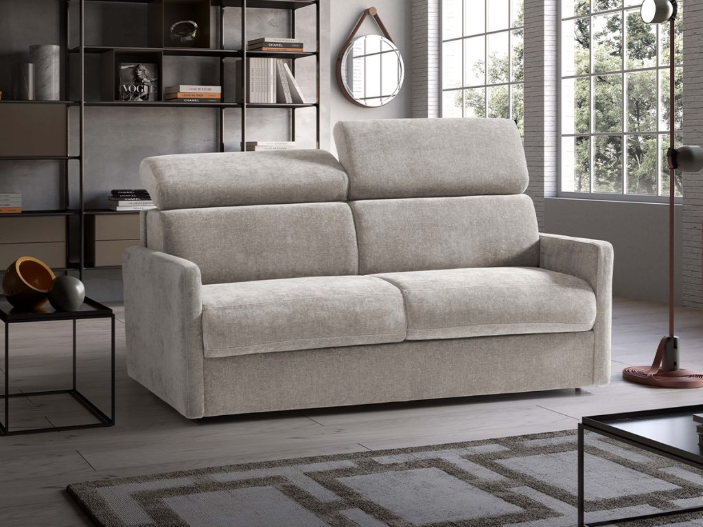 maretta divano letto lineare bianco