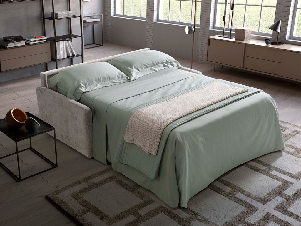 maretta divano letto lineare bianco