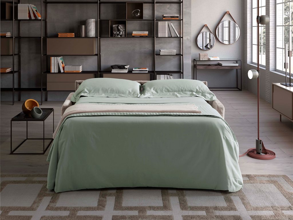 maretta divano letto lineare bianco