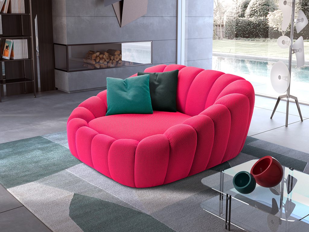 flower poltrona fuxia fluo