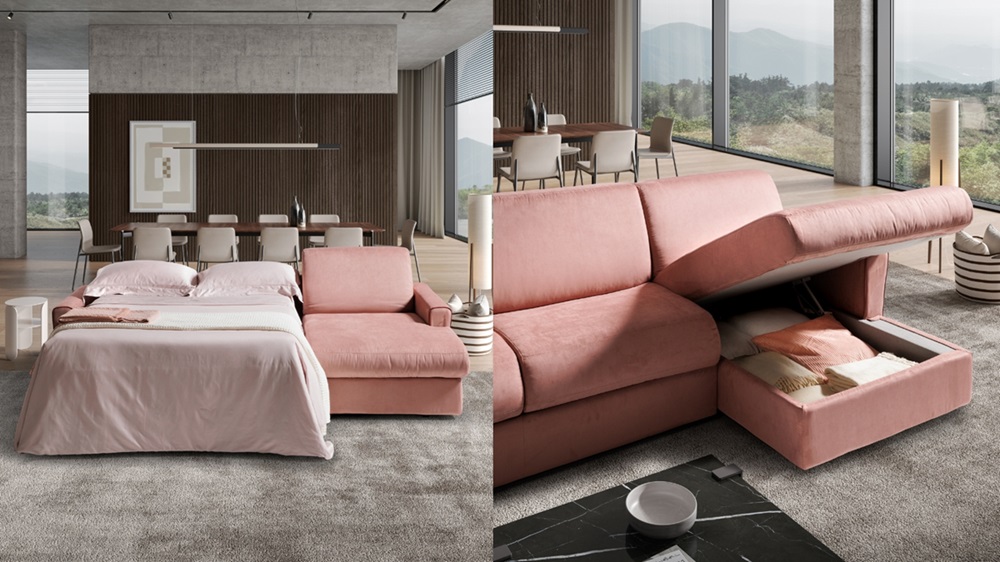divano letto con contenitore