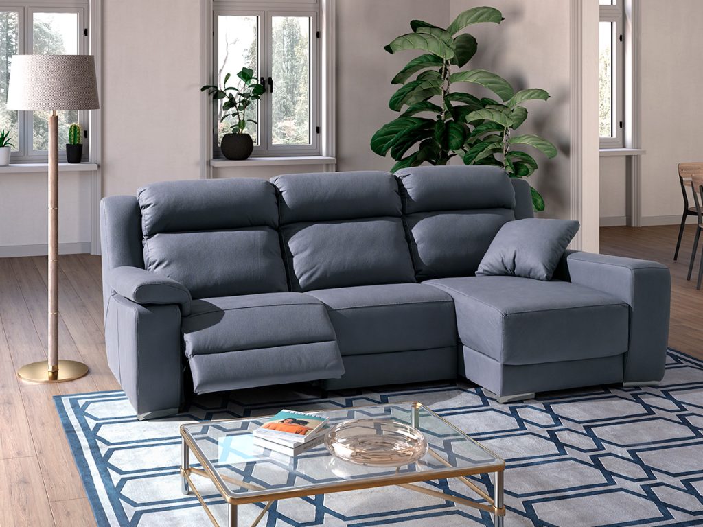 spring divano angolare relax blu