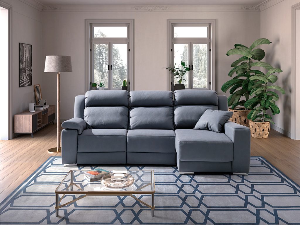 spring divano angolare relax blu