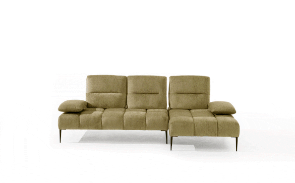 chanelle divano angolare con chaise longue verde