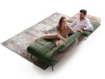 essenza divano componibile bicolore verde e tortora