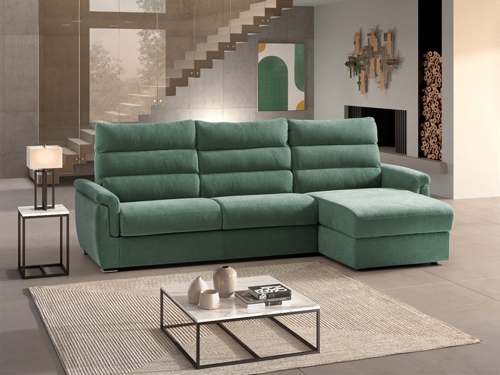 summer divano angolare con chaise longue turchese