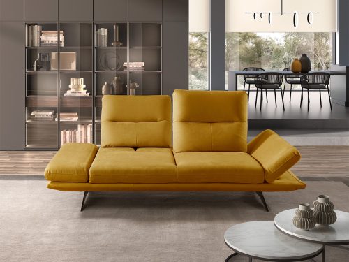 Meda divano lineare giallo