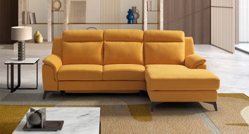 melody divano angolare con chaise longue giallo