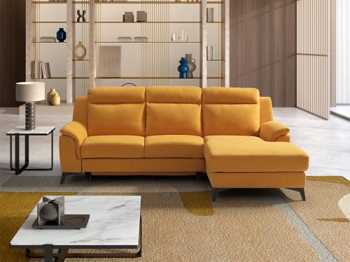 melody divano angolare con chaise longue giallo