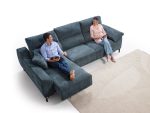 helios divano angolare con chaise longue verde