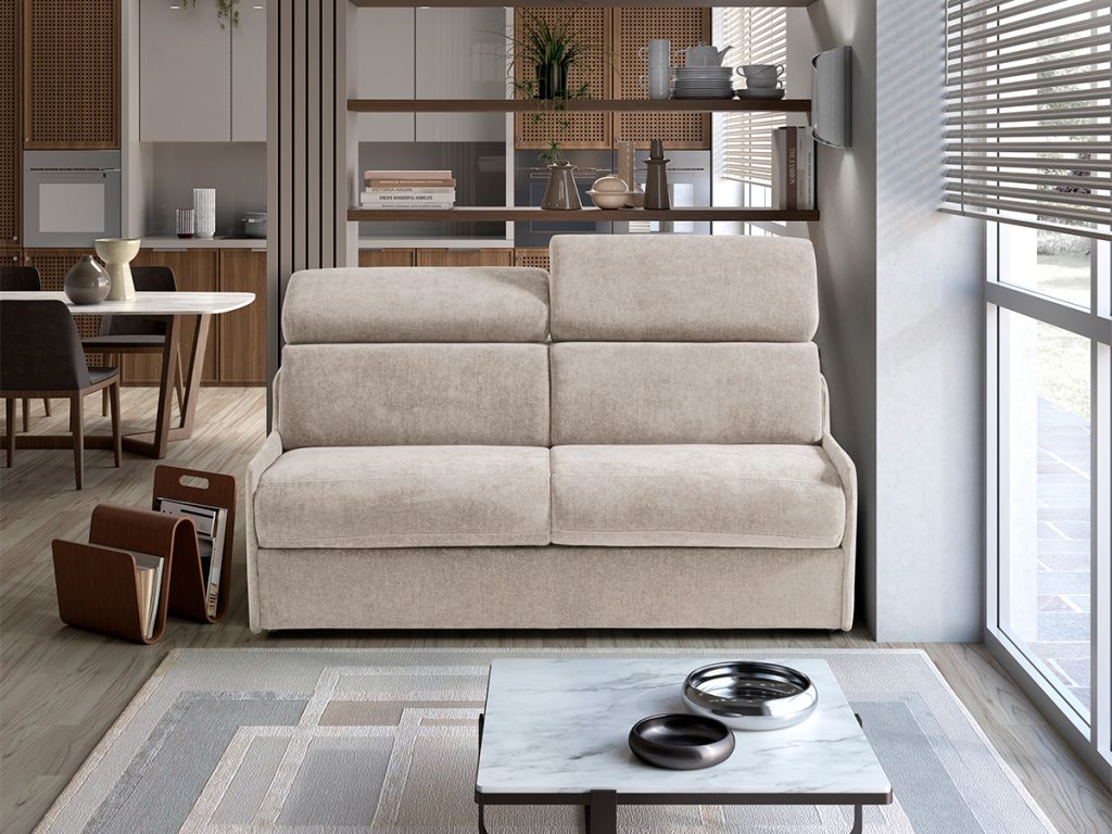 maretta divano letto lineare bianco