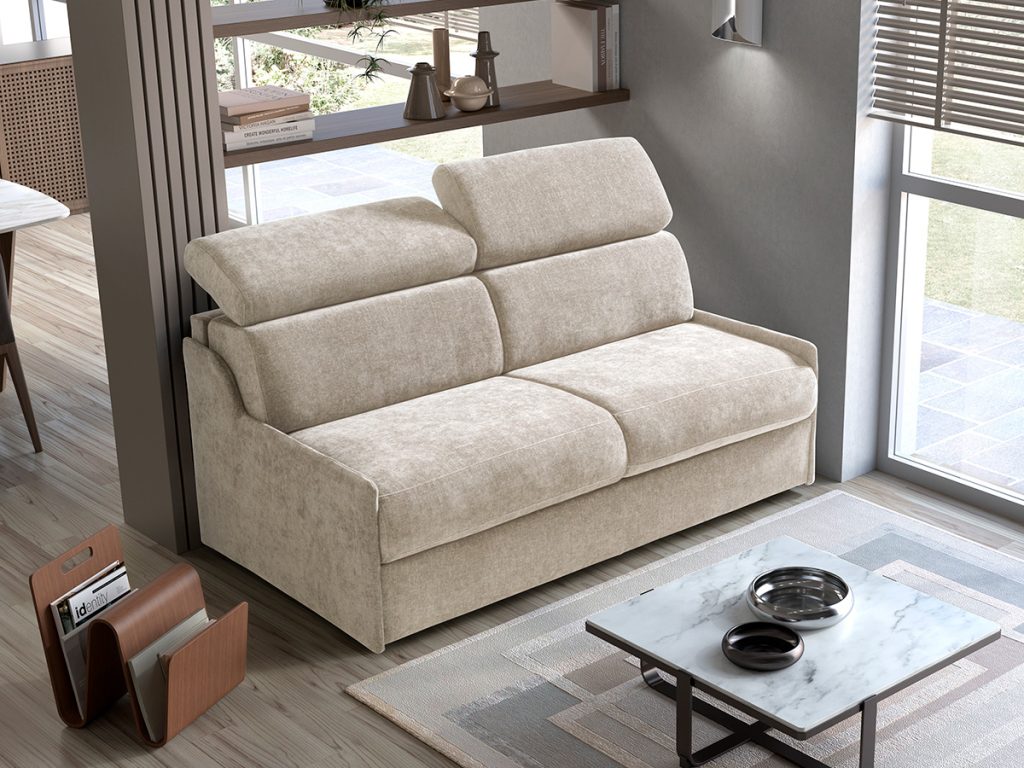 maretta divano letto lineare bianco