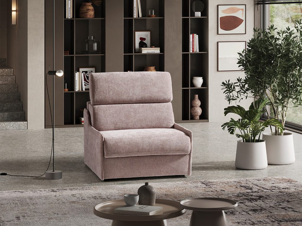 Maretta poltrona letto grigia chiaro